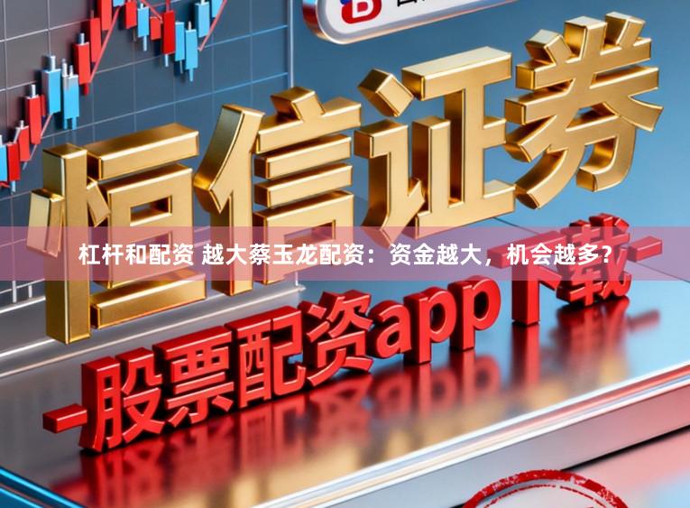 杠杆和配资 越大蔡玉龙配资：资金越大，机会越多？